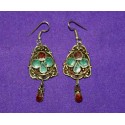 Handmade Earrings in White Metal from Nepal