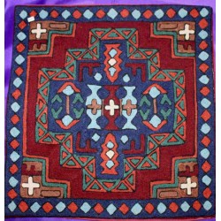 Embroidered Wool Pillowcase from Nepal.