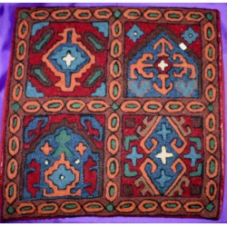 Embroidered Wool Pillowcase from Nepal.