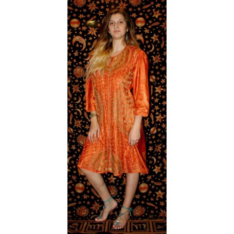 Silk Kurta Caftan Dress From India