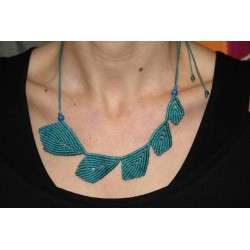 Macrame Leaves Necklace