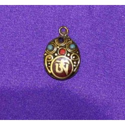 Bronze pendant from Nepal .