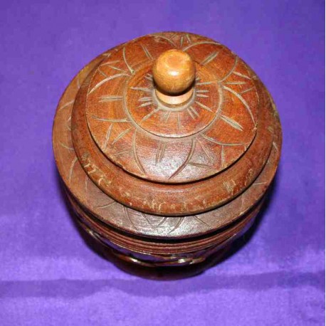 Carved Wooden Box from India