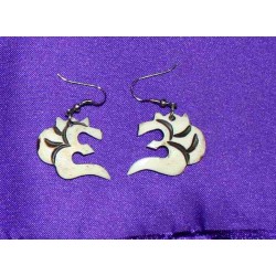 Bone earrings from Nepal