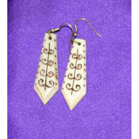 Bone earrings from Nepal