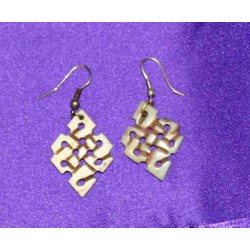 Bone earrings from Nepal