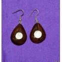 Wood earrings from India