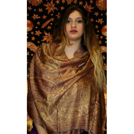 100% Silk Shawl from Nepal