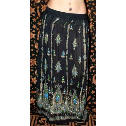 Embroidered Boho Long Skirt Free Size