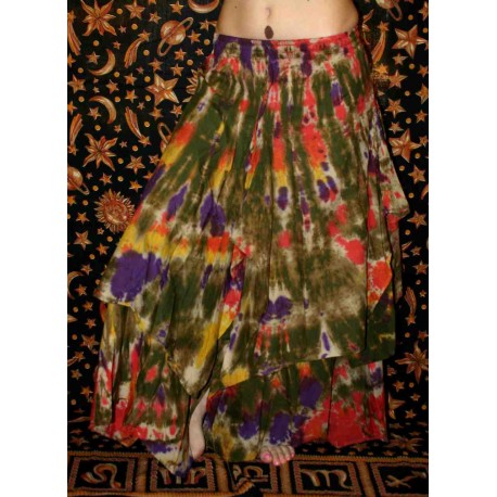 Boho Tie Dye Long Skirt Free Size