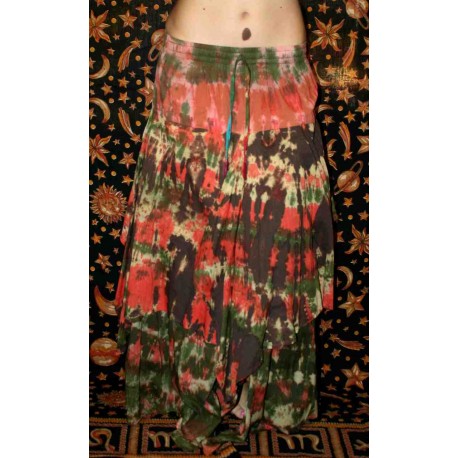 Boho Tie Dye Long Skirt Free Size