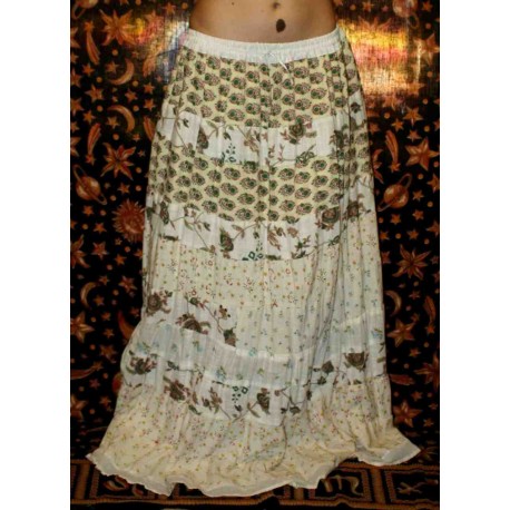 Cotton Long Boho Skirt from India