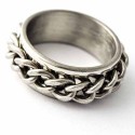 Turning Chain Stainless Steel Ring