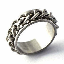 Whirling Chain Stainless Steel Ring