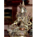 Bronze statue Green Tara