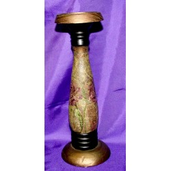 Wooden Decoupage Candle Holder from Indonesia