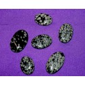 Obsidian Snowflake Cabochons