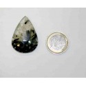 Turmalinated Quartz Cabochons