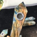 Natural Labradorite Crystall Smoking Pipe