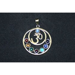 Bronze pendant Om 7 chackra from India .