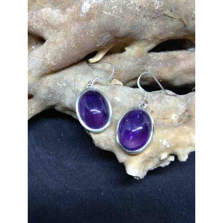 Amethyst Handmade Earring in Silver