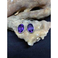 Amethyst Handmade Earring in Silver