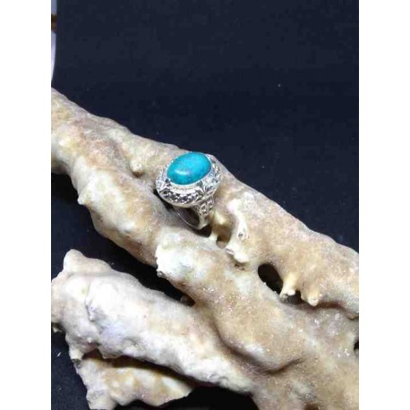 Turquoise Handmade Silver 925 Ring from India