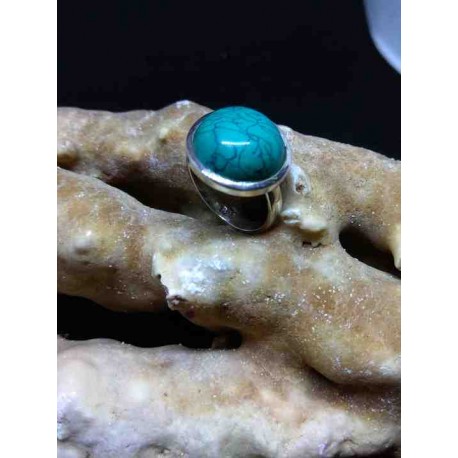 Turquoise Handmade Silver 925 Ring from India