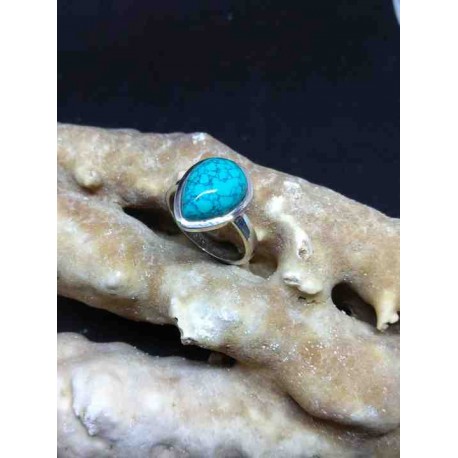 Turquoise Handmade Silver 925 Ring from India