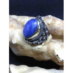 Lapis Lazuli Handmade Silver 925 Ring from India