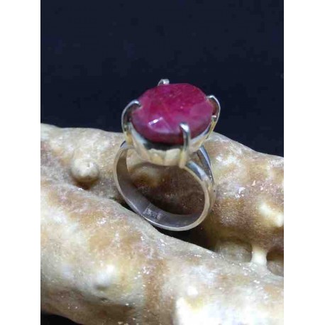 Ruby Handmade Silver 925 Ring from India