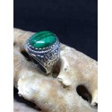 Malachite Handmade Silver 925 Ring from India