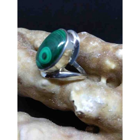 Malachite Handmade Silver 925 Ring from India