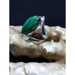 Malachite Handmade Silver 925 Ring from India