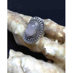 Rose Quartz Handmade Silver 925 Ring from India