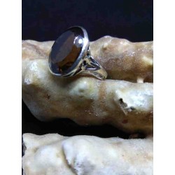 Smoke Quartz Handmade Silver 925 Ring from India