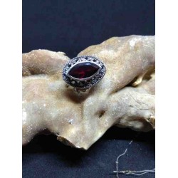 Garnet Handmade Silver 925 Ring from India