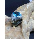 Blue Topaz Handmade Silver 925 Ring from India