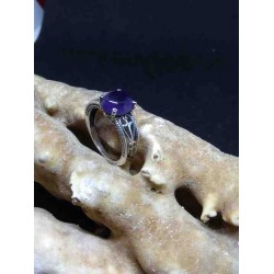 Amethyst Handmade Silver 925 Ring from India