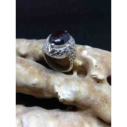 Garnet Handmade Silver 925 Ring from India