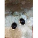 Black Agate Handmade Earring in Silver