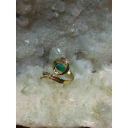 Aventurine Brass Handmade Ring From India