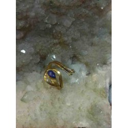 Lapis Brass Handmade Ring From India