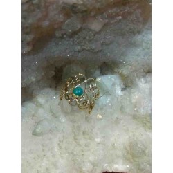 Turquoise Brass Handmade Ring From India