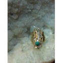 Turquoise Brass Handmade Ring From India