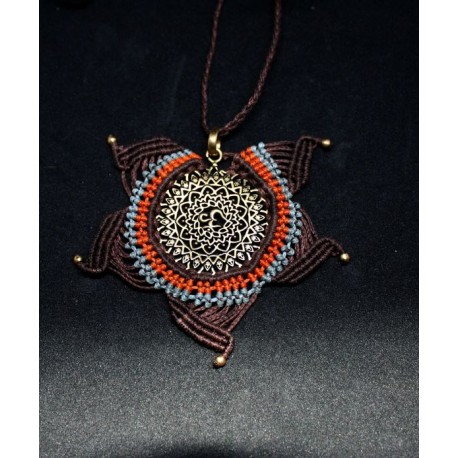 Macrame Necklace Om