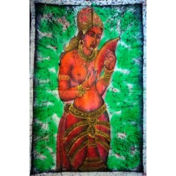 Γυναίκα Ζωγραφική Μπατίκ σε Υφασμα απο Ινδία