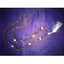 Rudraksha and handmade bone beads Mala Necklace from Nepal