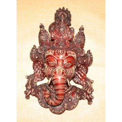 Lord Ganesha Resin Mask From Nepal