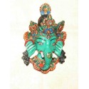 Lord Ganesha Resin Mask From Nepal